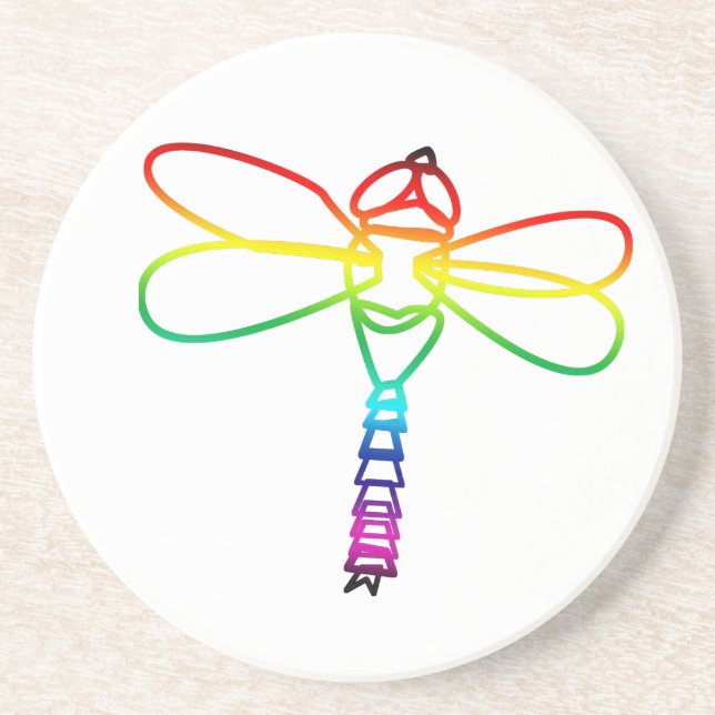 Rainbow Dragonfly Underlägg (Framsidan)