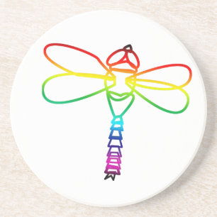 Rainbow Dragonfly Underlägg Sandsten