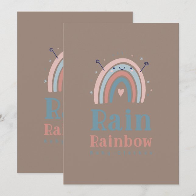 Rainbow Drawing Heart Icon Pastel AestheticArt Inbjudningar (Fram/baksida)