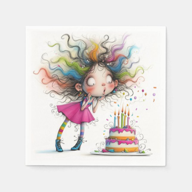 Rainbow Dreams Birthday Bliss Pappersservett (Framsidan)