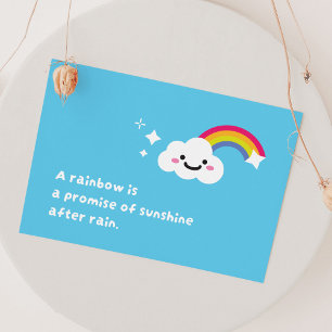 Rainbow Dreams i ett Cloudy Himmel-vykort Vykort