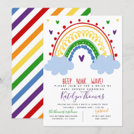 Rainbow Drive by Baby Shower-inbjudan Inbjudningar