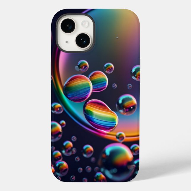 Rainbow Droplet Fodral-Mate iphone case (Baksida)