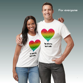 Rainbow du gör mitt hjärta le tee shirt