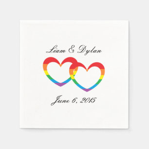 "Rainbow Dubbla Hearts" Pappra blöjor Pappersservett