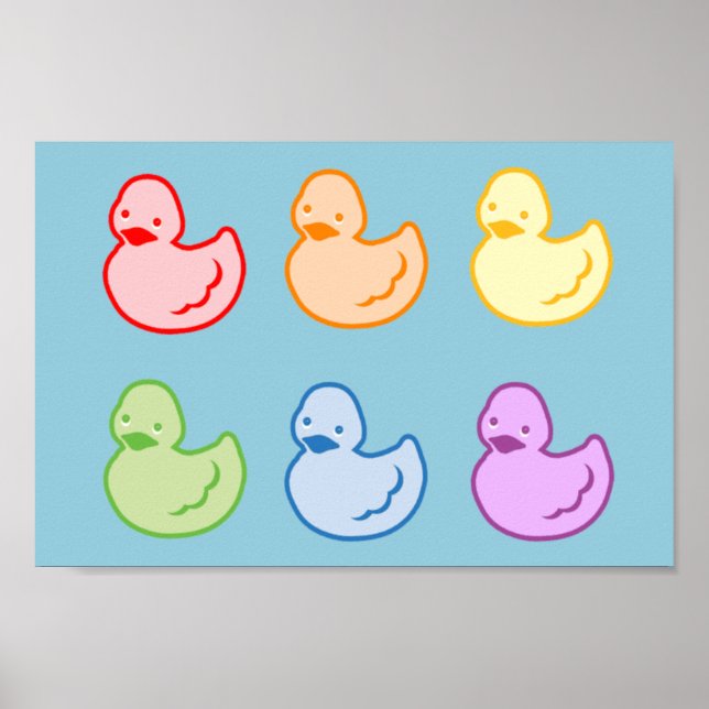 Rainbow Duckies Poster (Framsidan)