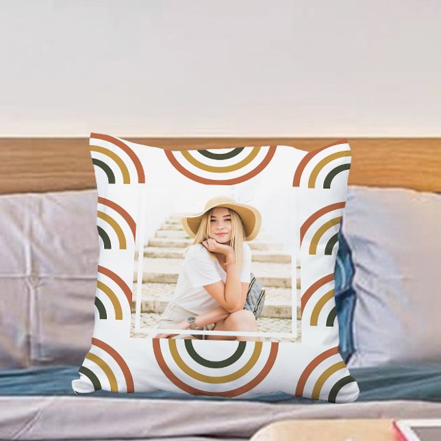 Rainbow Earth Tones Photo Kudde (Skapare uppladdad)