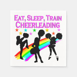 RAINBOW EAT SLEEP CHEERLEADING DESIGN PAPPERSSERVETT