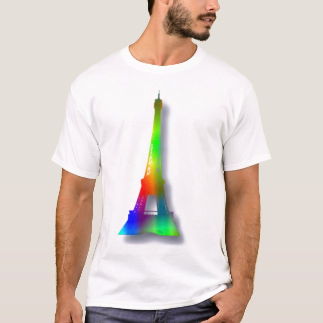 Rainbow Eiffel Torn Tee (Framsida)
