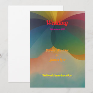 Rainbow Elegance: A Mystical Bröllop Inbjudningar