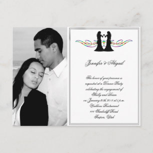 Rainbow Elegance Brides Bröllop Förlovning Inbjudningar