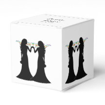 Rainbow Elegance Brides Wedding Favor Box