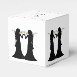 Rainbow Elegance Brides Wedding Favor Box Presentaskar