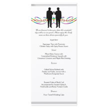 Rainbow Elegance Groom Bröllop Menu