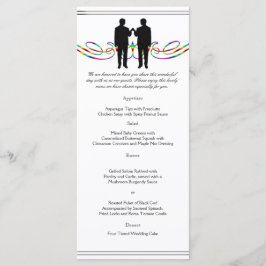 Rainbow Elegance Groom Bröllop Menu Meny