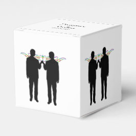 Rainbow Elegance Grooms Wedor Favor Box Presentaskar