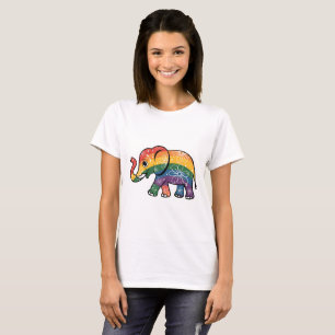 Rainbow Elephant T Shirt