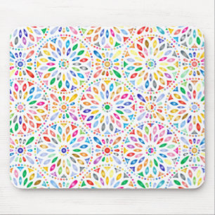 Rainbow Encircled Flower Mönster Boho Musmatta