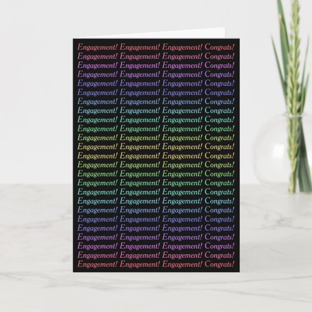 Rainbow Engagemang Grattiskort för homosexuella pa Kort (Framsida)