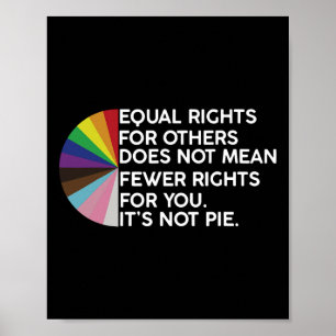 Rainbow Equal-Höger dess inte Paj LGbt-Pride månad Poster