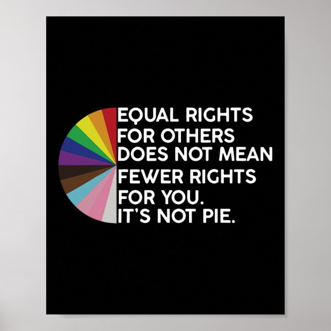 Rainbow Equal-Höger dess inte Paj LGbt-Pride månad Poster (Framsidan)
