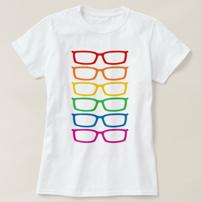 Rainbow Eyeglasses T-shirt (Design framsida)