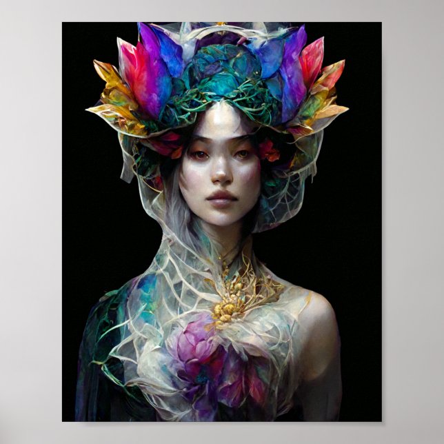 Rainbow Fae Fantasy Art Poster (Framsidan)