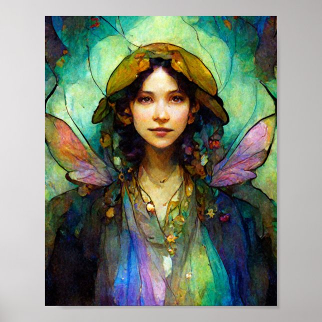 Rainbow Fairy Fantasy Art Poster (Framsidan)