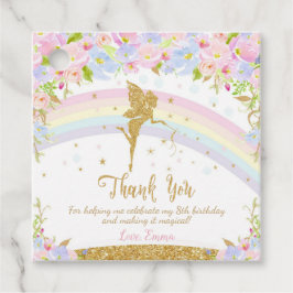 Rainbow Fairy Födelsedagsfest Tack Gåvor Etiketter
