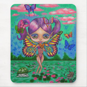 Rainbow Fairy with Butterflies and Vatten Lilies Musmatta