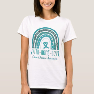 Rainbow Faith Hope Kärlek Celiac Disease Awareness T Shirt