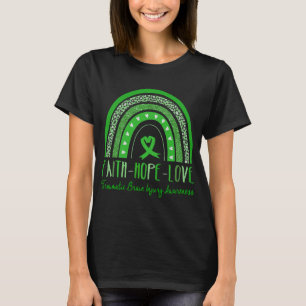 Rainbow Faith Hope Kärlek Traumatic Brain Injury A T Shirt