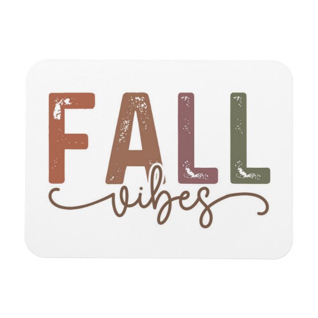 Rainbow Fall Vibes Magnet (Horisontell)