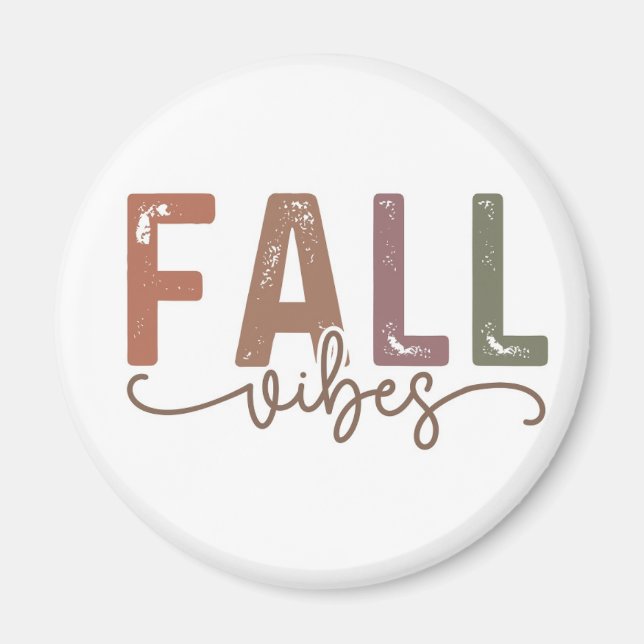 Rainbow Fall Vibes Magnet (Framsidan)