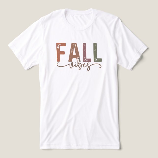 Rainbow Fall Vibes T Shirt (Design Framsida)