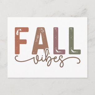 Rainbow Fall Vibes Vykort