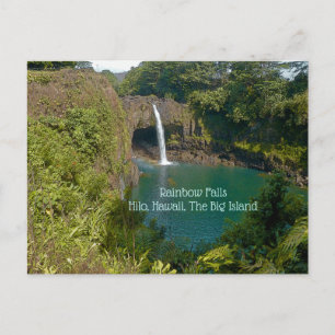 RAINBOW FALLS, HILO, HAWAII, BIG ISLAND POSTCARD VYKORT
