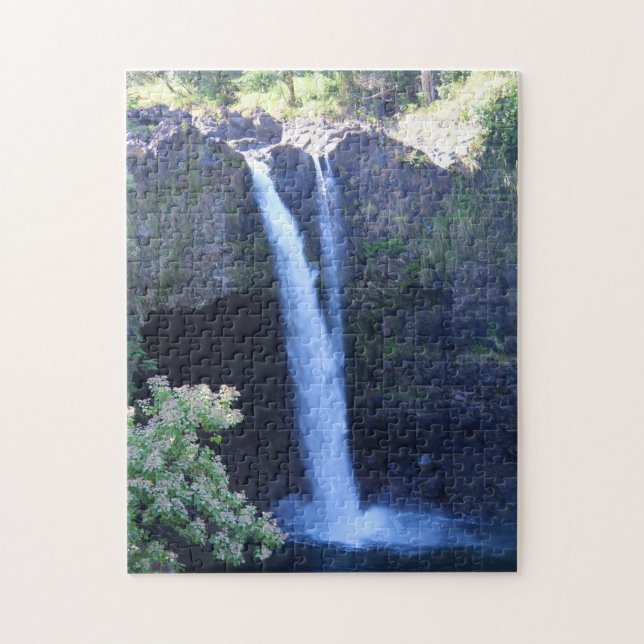 Rainbow Falls i Hawaii Pussel (Vertikal)