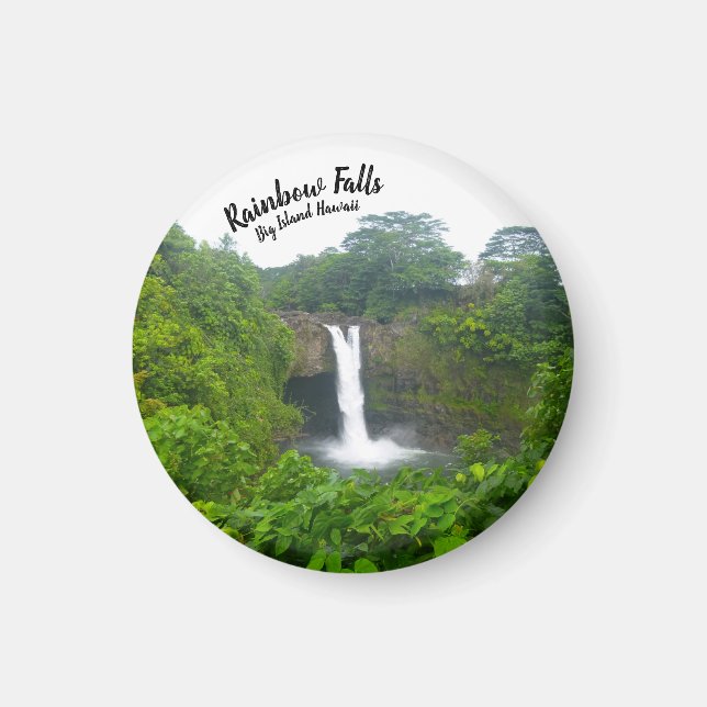 Rainbow Falls Waterfall Big Island Hilo Hawaii Magnet (Framsidan)