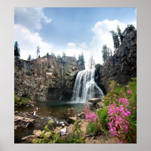 Rainbow Falls Waterfall - Djävulen Postpile - Sier Poster