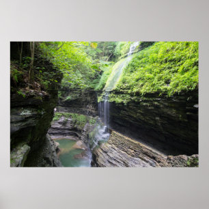 Rainbow Falls, Watkins Glen Poster