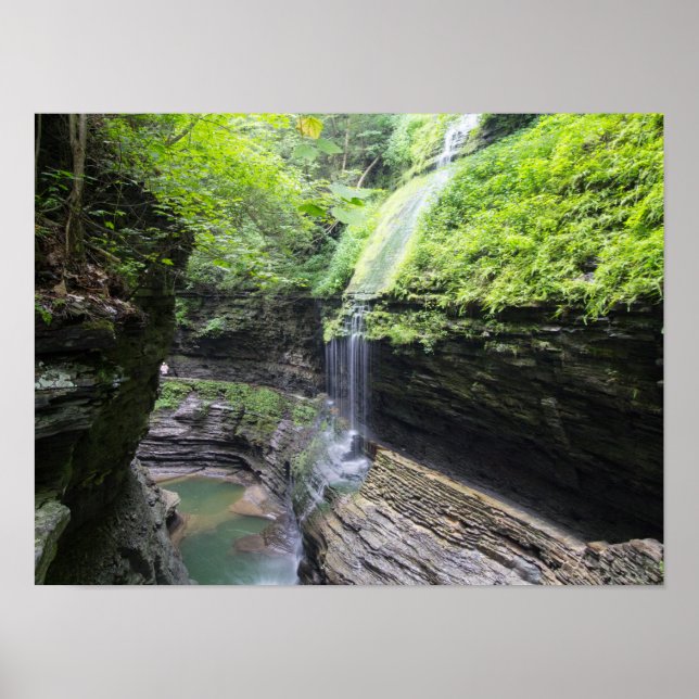 Rainbow Falls, Watkins Glen State Park, New York Poster (Framsidan)