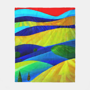 Rainbow Fantasy Backe liggande Fleecefilt