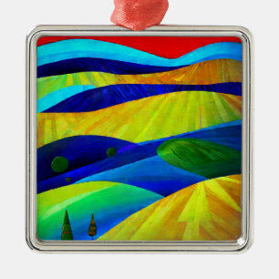 Rainbow Fantasy Backe liggande Julgransprydnad Metall