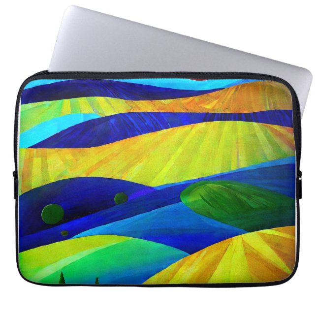 Rainbow Fantasy Backe liggande Laptop Fodral (Framsidan)