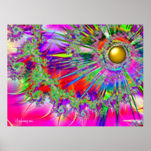 Rainbow Fantasy Sol Skriv ut Poster