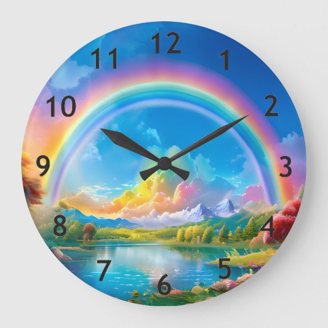 Rainbow Fantasy Stor Klocka (Framsida)
