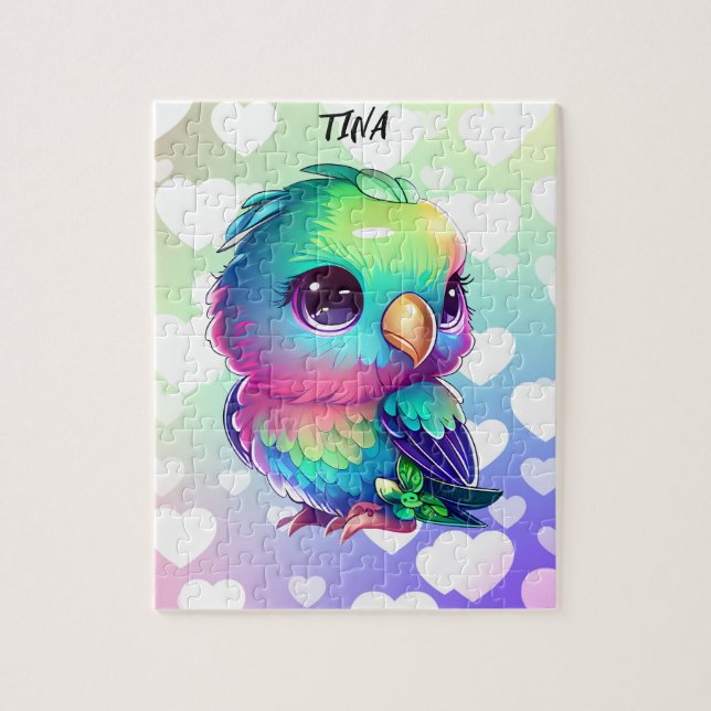 RAINBOW FÅR OCH HJÄRTOR PUSSEL (Vertikal)