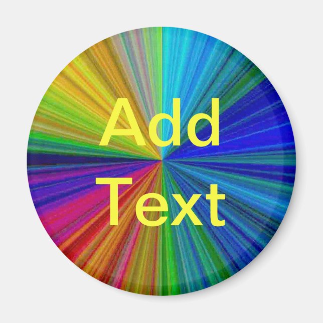 Rainbow Färg Add Quote Magnet (Framsidan)