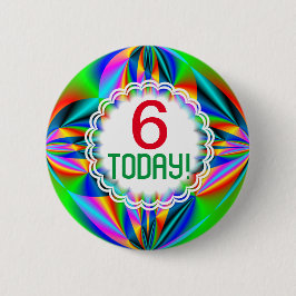 Rainbow Färg Anpassade Age Knapp